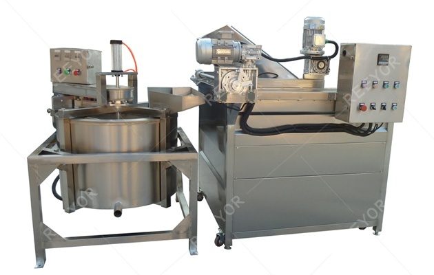 This centrifugal fried food deoiling machine is used to remove oil for fried food, like peanut, potato chips, chicken etc.
